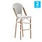Flash Furniture WhiteGray PE Rattan Stacking Paris Stool, 2PK 2-SDA-AD642001-F-BS-WHGY-NAT-GG - alternate 9